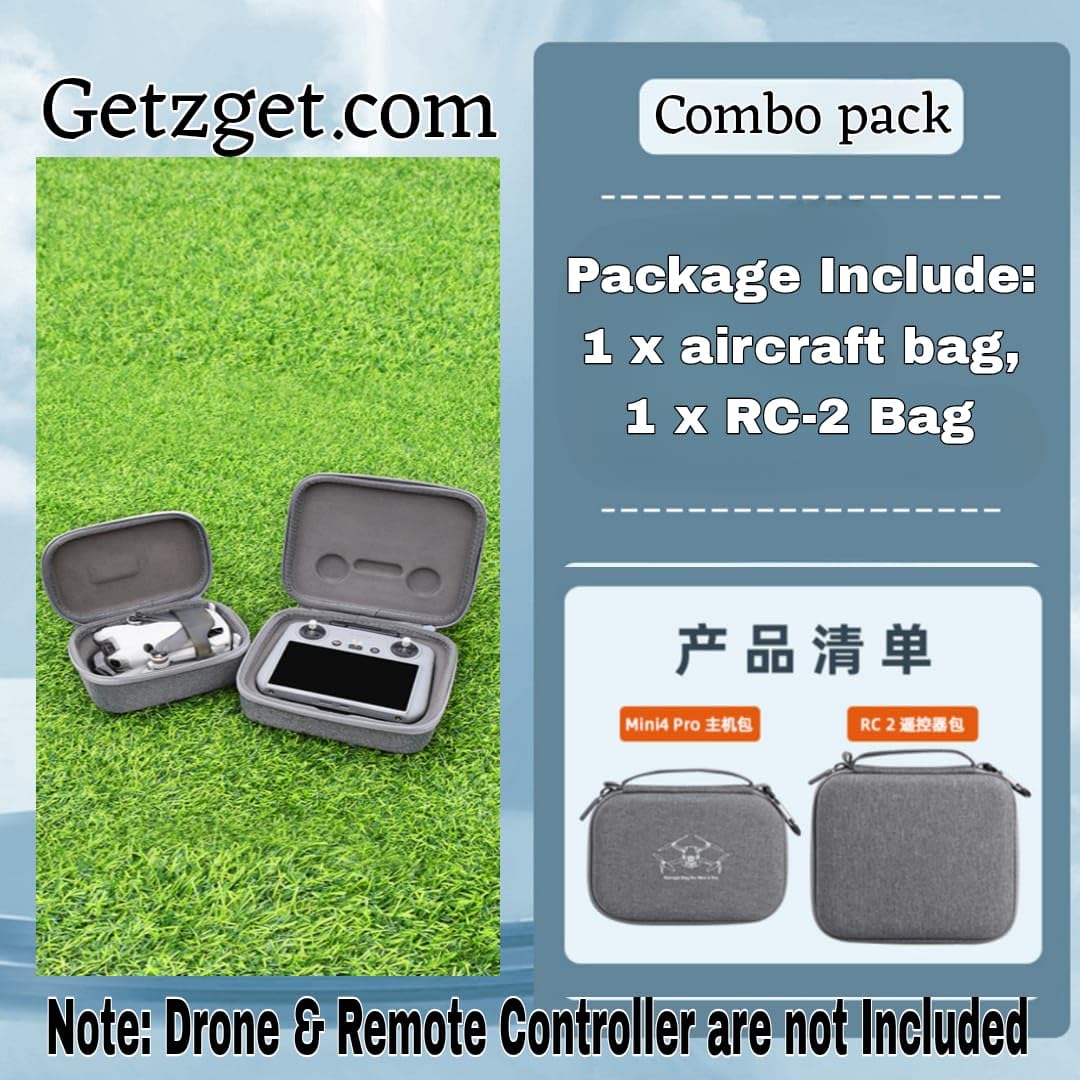 Air Travel Carrying Cases for DJI Mini 4 Pro Drone and RC 2 Remote (Combo) (view 2)