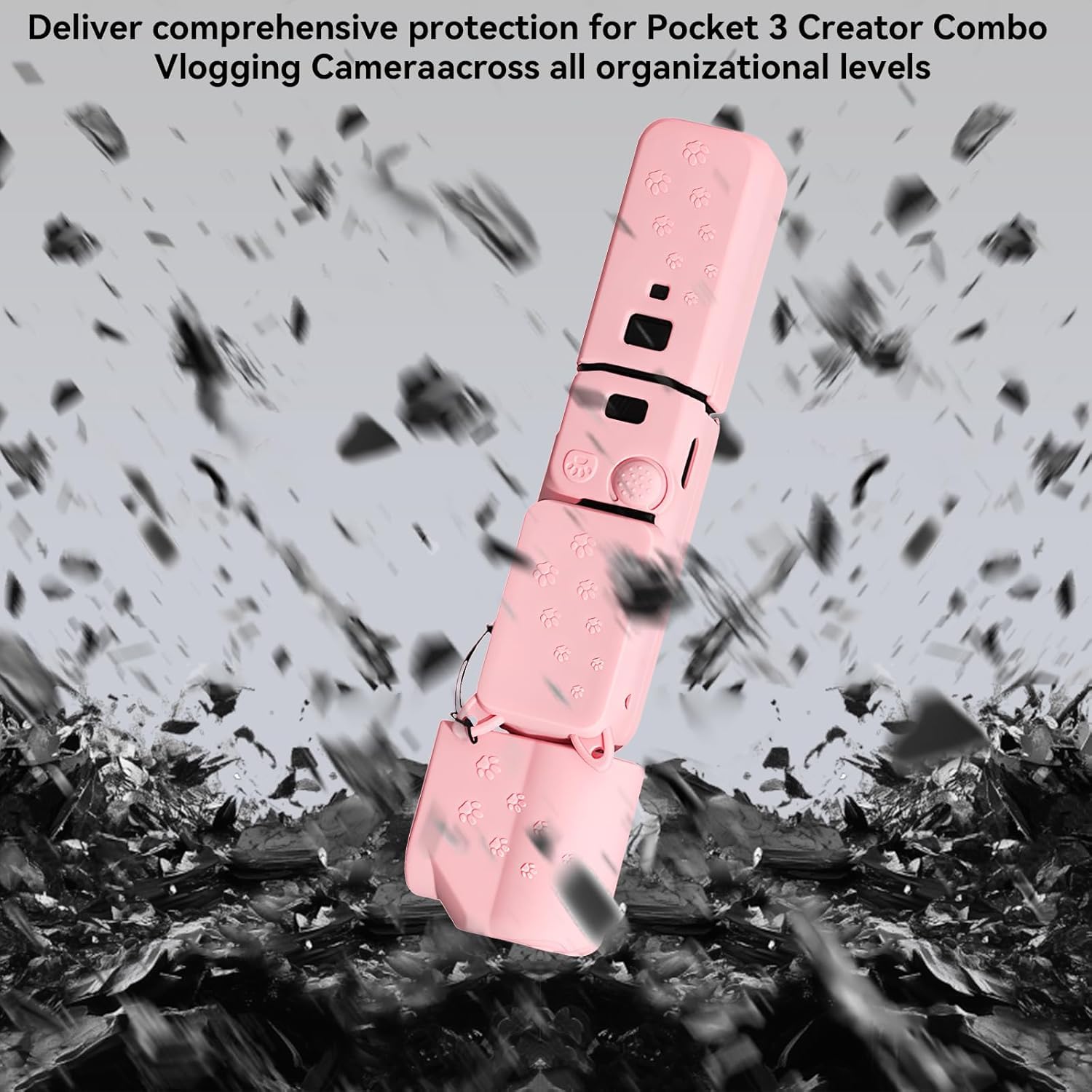 Silicone Cover for DJI Osmo Pocket 3 Creator Combo Camera Scratch Protector Cover Accessories (Pink)