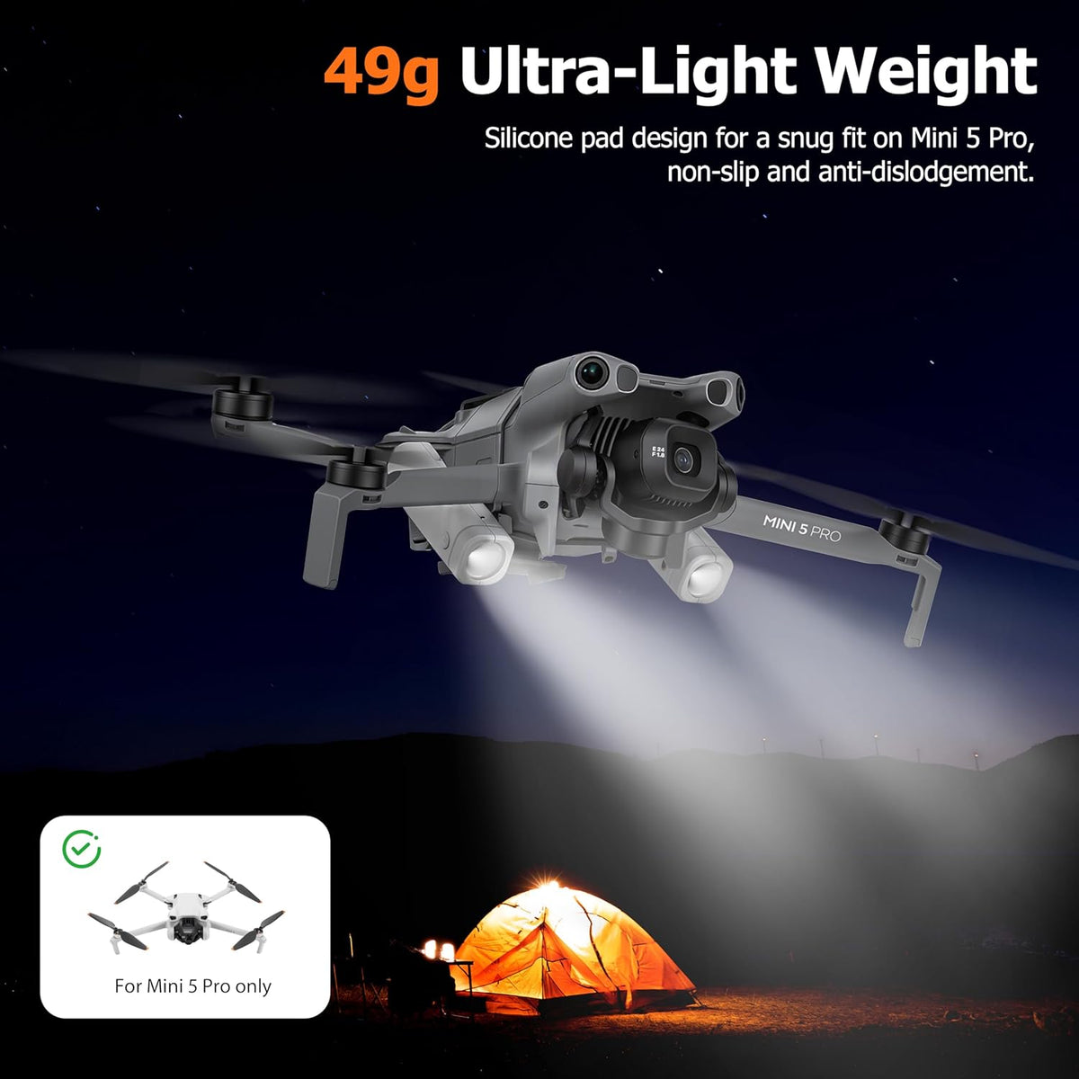 Startrc LED Night Flight Assist Light for DJI Mini 5 Pro (view 3)