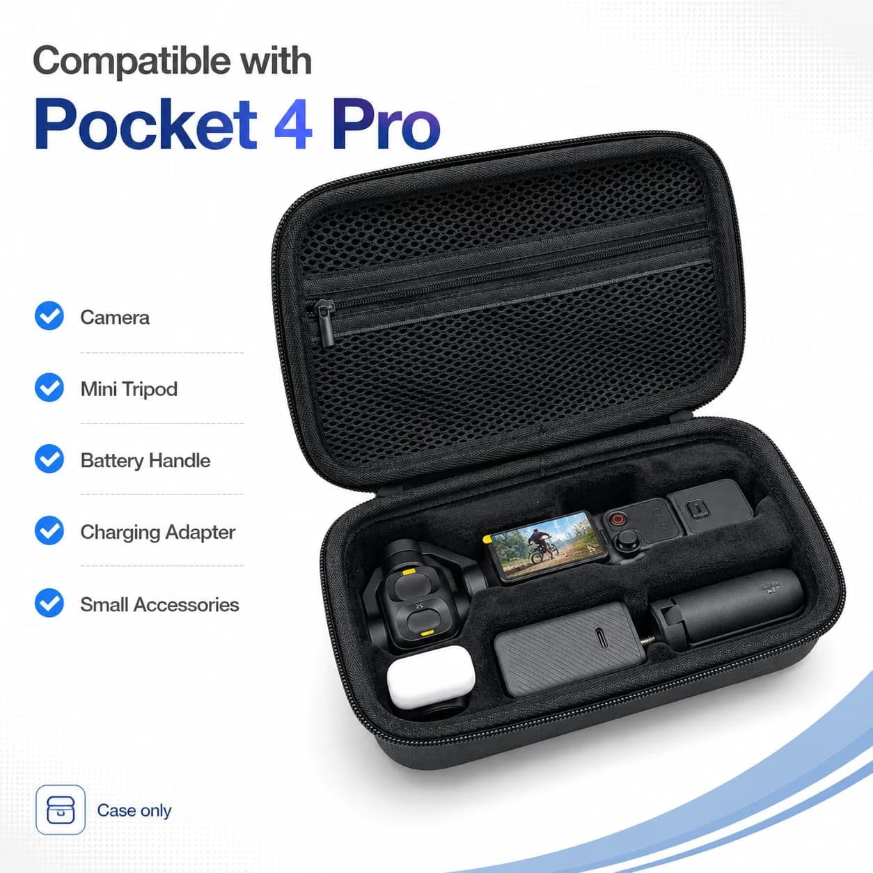 Carrying Case Bag For DJI Osmo Pocket 4 Pro Water Splash Proof Protective Storage Hand Bag