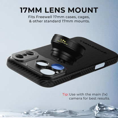 Freewell 1.7X Telephoto Lens for iPhone & Samsung – 17mm Threaded