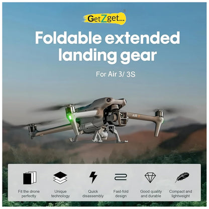 GetZget Height Extender For DJI Air 3/Air 3S Foldable Landing Gear Leg Accessories