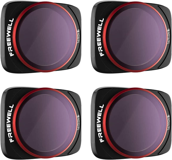 Freewell Bright Day 4K Series 4-Pack ND/PL Filters for DJI Air 2S Drone