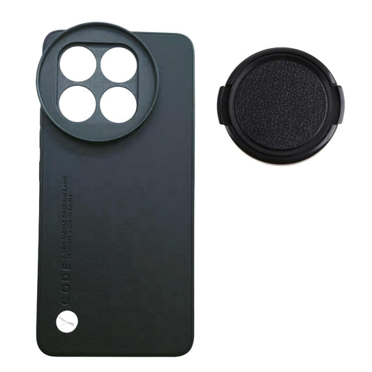 Phone Case For Xiaomi 14 CIVI for 58mm Lens ND Filter Attachable Metal Slot Mobile Cover Accessories Including Lens Protective Cap (Black)