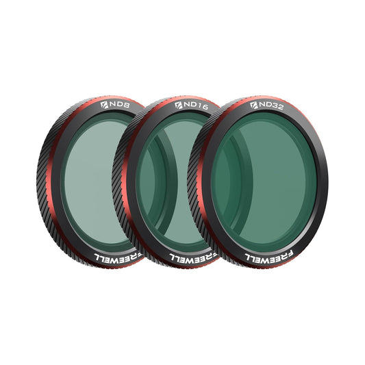 Freewell 3-Pack Magnetic ND/PL Filters for DJI Neo 2 ND8/PL, ND16/PL & ND32/PL