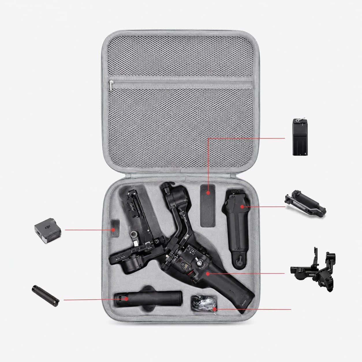  DJI Ronin Rs 5 Gimbal & Accessories Storage Bag (Grey)