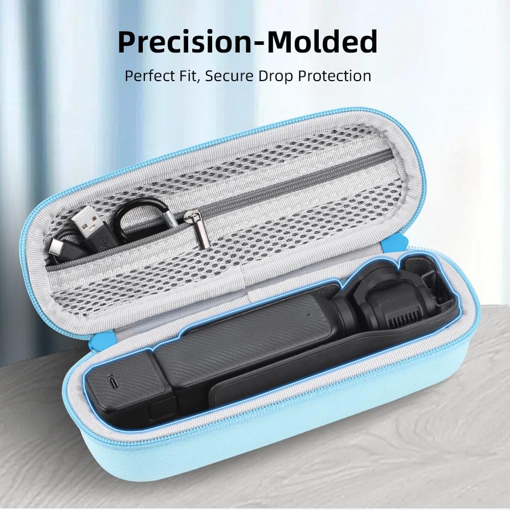 GetZget® Carrying Case Bag for DJI Osmo Pocket 3 Water Splash Proof Protective Storage Hand Luggage Bag Accessories (Sky Blue)