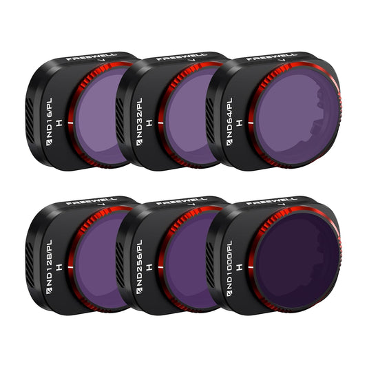 Freewell Bright Day Pack of 6 Ndpl Filters Hybrid For Dji Mini 4 Pro