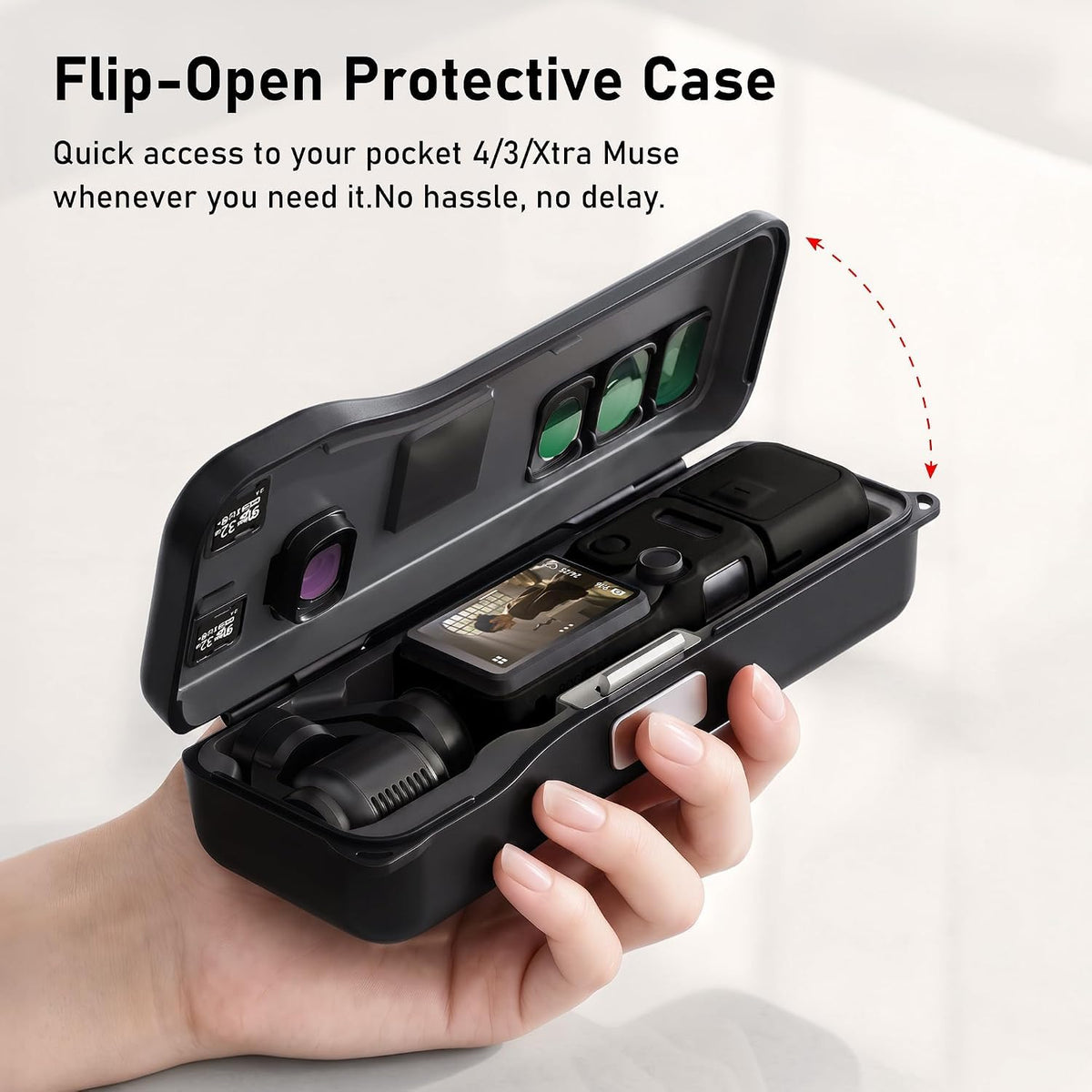 DJI Osmo Pocket 3 / Pocket 4, Shockproof Hard Shell Protective Cover