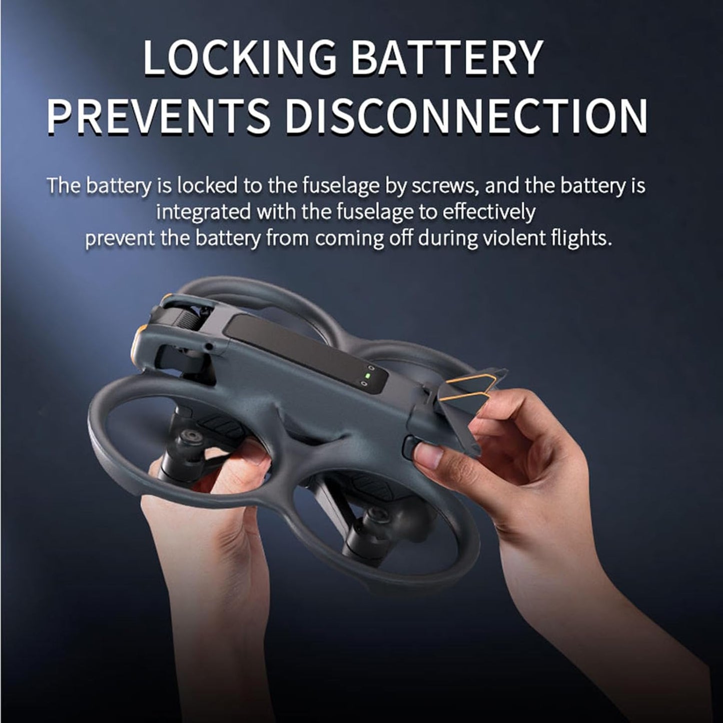 Getzget Flight Tail Wing For DJI AVATA 2 Drone, Anti-Release Buckle Snap-On Battery Fin Fixed Stabilizer Part 