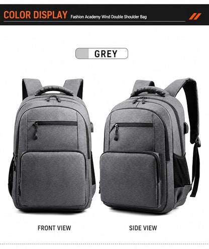 Laptop Bag Multipurpose Fashion Backpack For School/College/Office Bag With USB Charging Port
