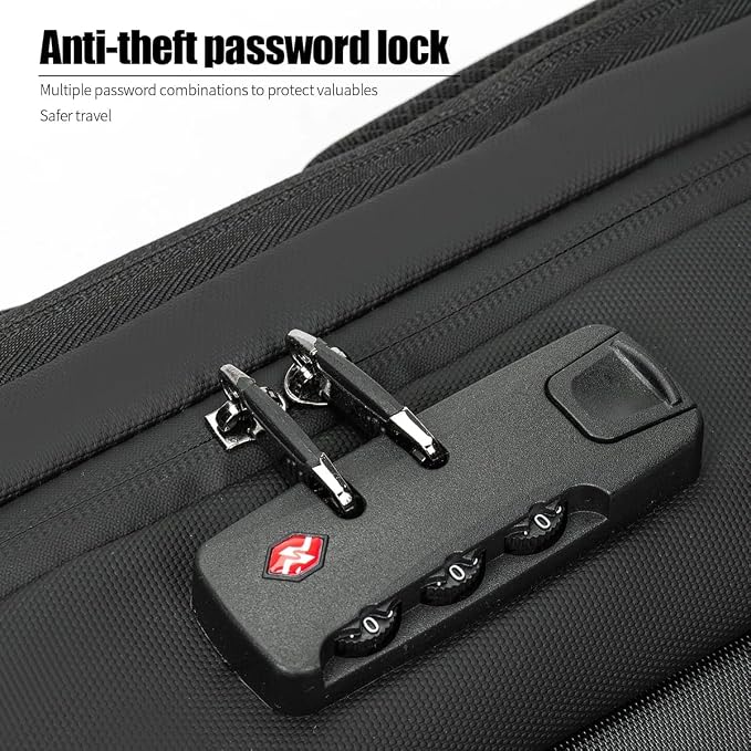 Laptop Bag For College/Office/Travel/Suitcase/Luggage Outdoors Fashion waterproof Backpack With Charging Port & Number Lock 