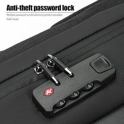 Laptop Bag For College/Office/Travel/Suitcase/Luggage Outdoors Fashion waterproof Backpack With Charging Port & Number Lock 
