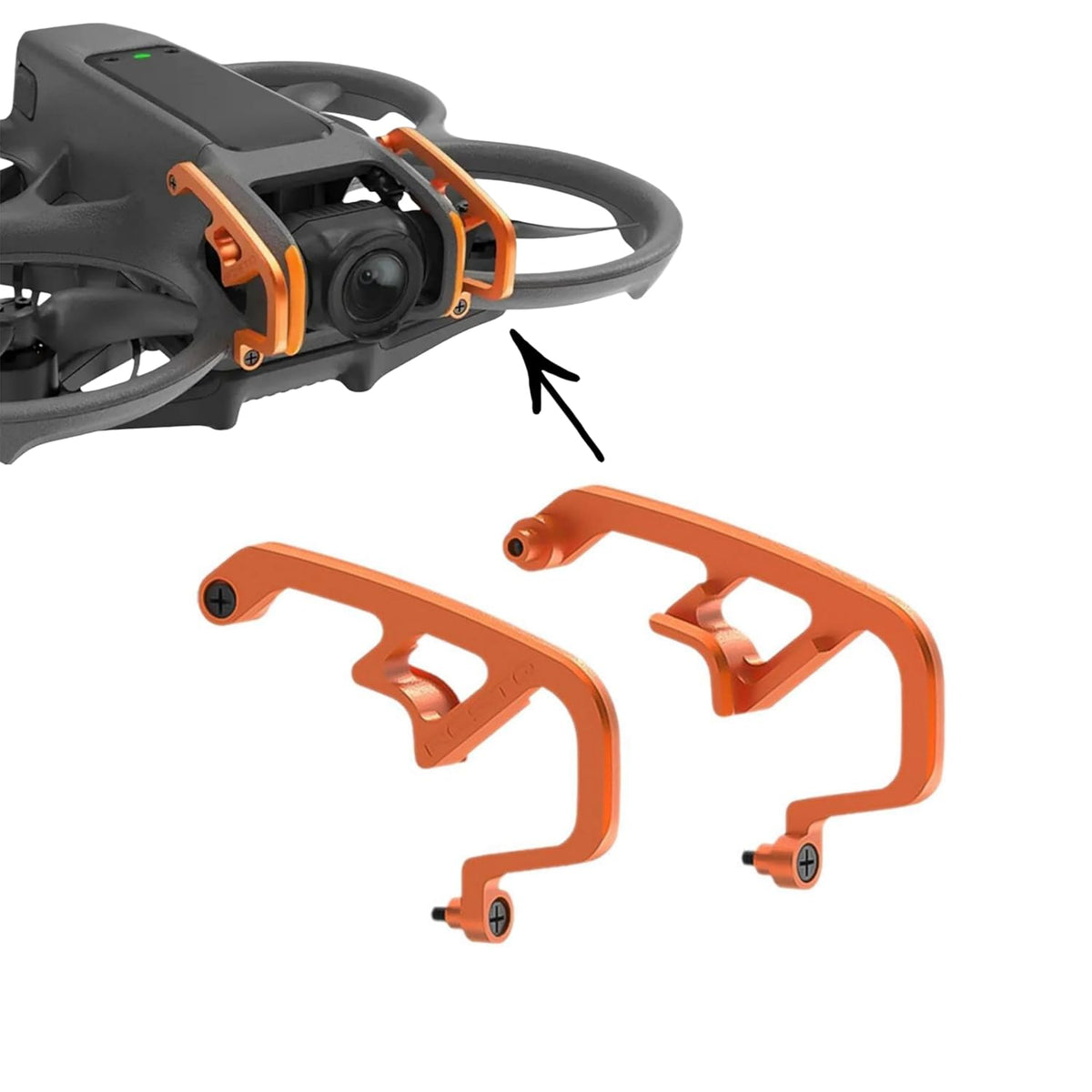 RCSTQ Aluminium Lens Guard for DJI Avata 2 Gimbal Camera (Orange)