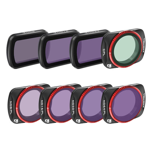 Freewell 8Pack All Day QuickSwap ND/PL, ND, CPL Filter Kit for Osmo Pocket 3