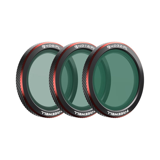 Freewell 3-Pack Magnetic ND/PL Filters for DJI Neo 2 (ND8/PL, ND16/PL ,ND32/PL)– Polarized Filters