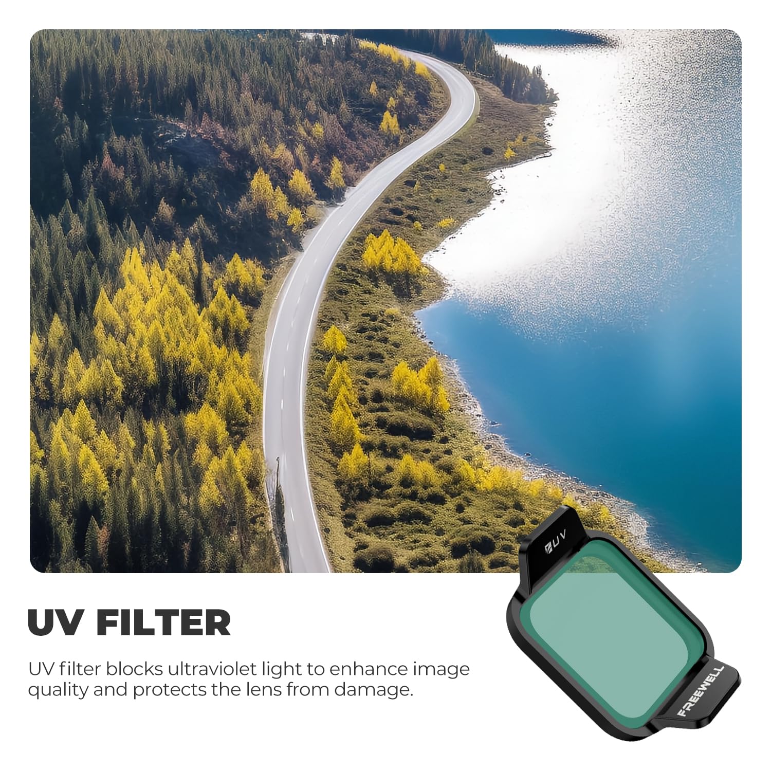 Freewell Bright Day Filter Kit for DJI Flip Drone ND8/PL, ND16/PL, ND32/PL, ND64/PL, ND1000, UV