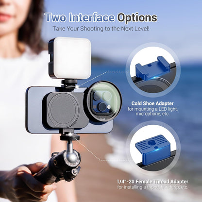 JJC 67mm Phone Lens Filter Adapter Mount for iPhone 16/15/14 Pro/Pro Max