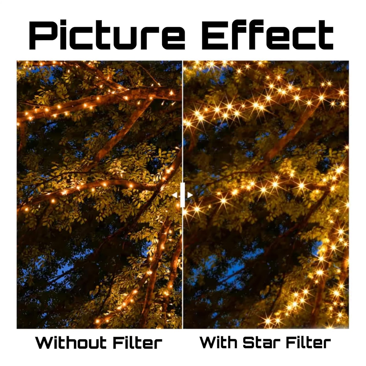 GetZget® Star Filters Compatible with oneplus12, iPhone 14/15 pro & pro max, Xiaomi 14 Mobile Cover, DSLR Camera (58mm, Star No.6 Filter)