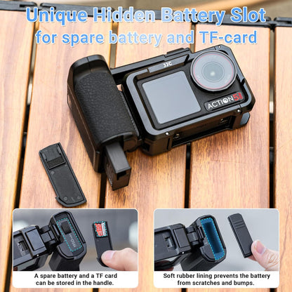 JJC Handle Grip Kit for DJI Osmo Action 3/4/5 Pro / Xtra Edge Pro Accessories