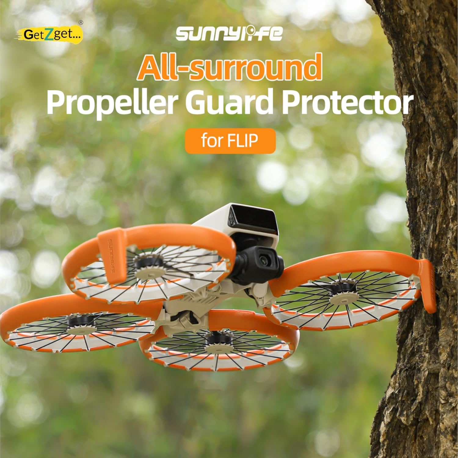 Dji Flip Propeller Guard Protector Bumper Protective TPE Cover Accessories (Orange)