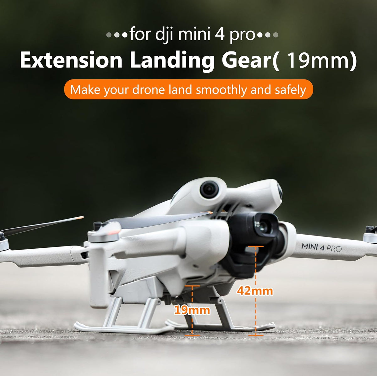 Foldable Extended Landing Gear Legs for DJI Mini 4 Pro (view 6)