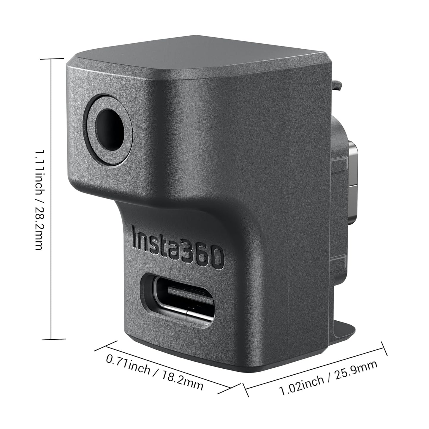 CYNOVA Insta 360 Ace Pro 2 Microphone Adapter for insta360 Ace Pro 2, External Type-C Microphones and 3.5mm Audio Ports Compatible with insta360 Pro 2 / insta360 Ace Pro