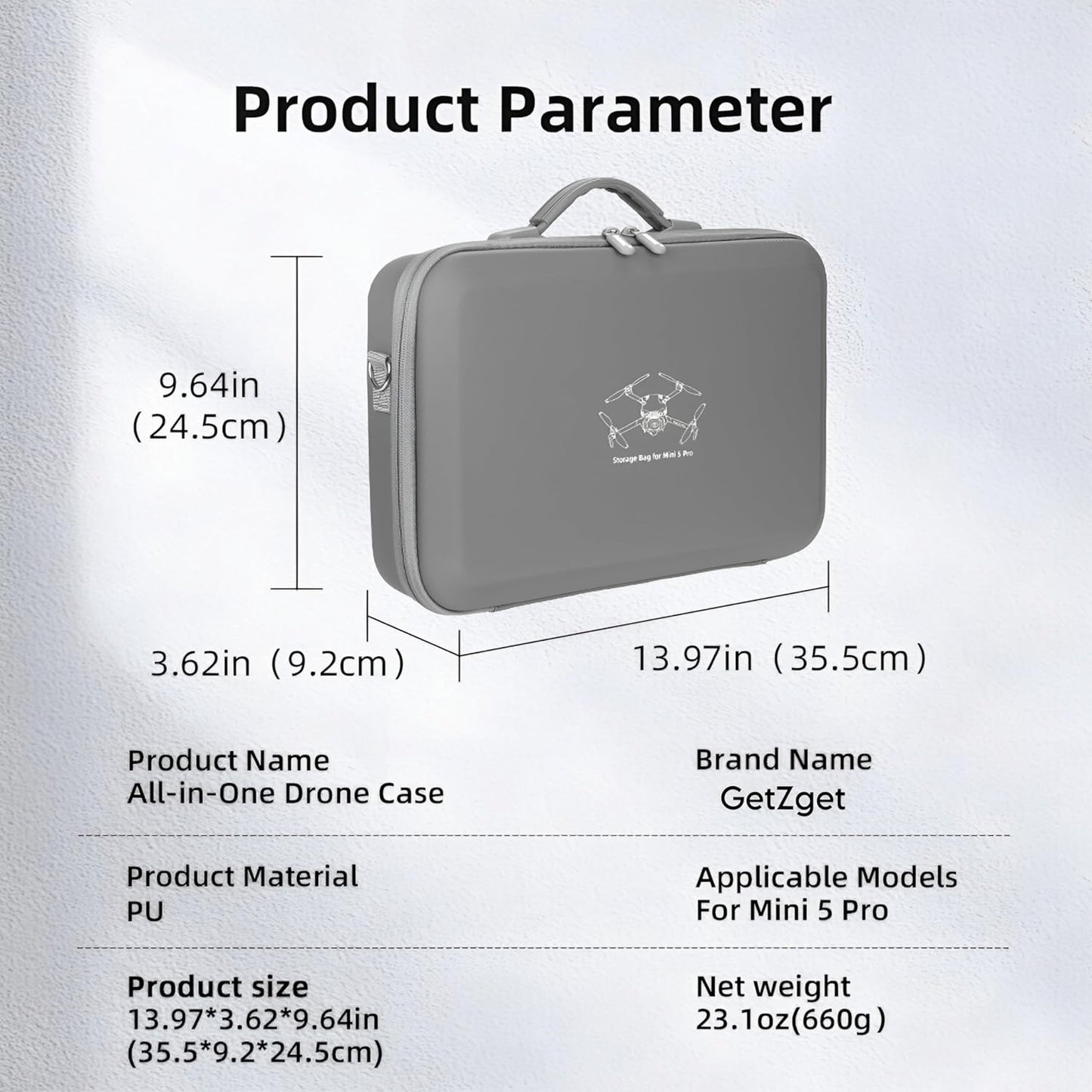  DJI Mini 5 Pro Combo & Accessories Compact Travel Protection Carrying Case Bag