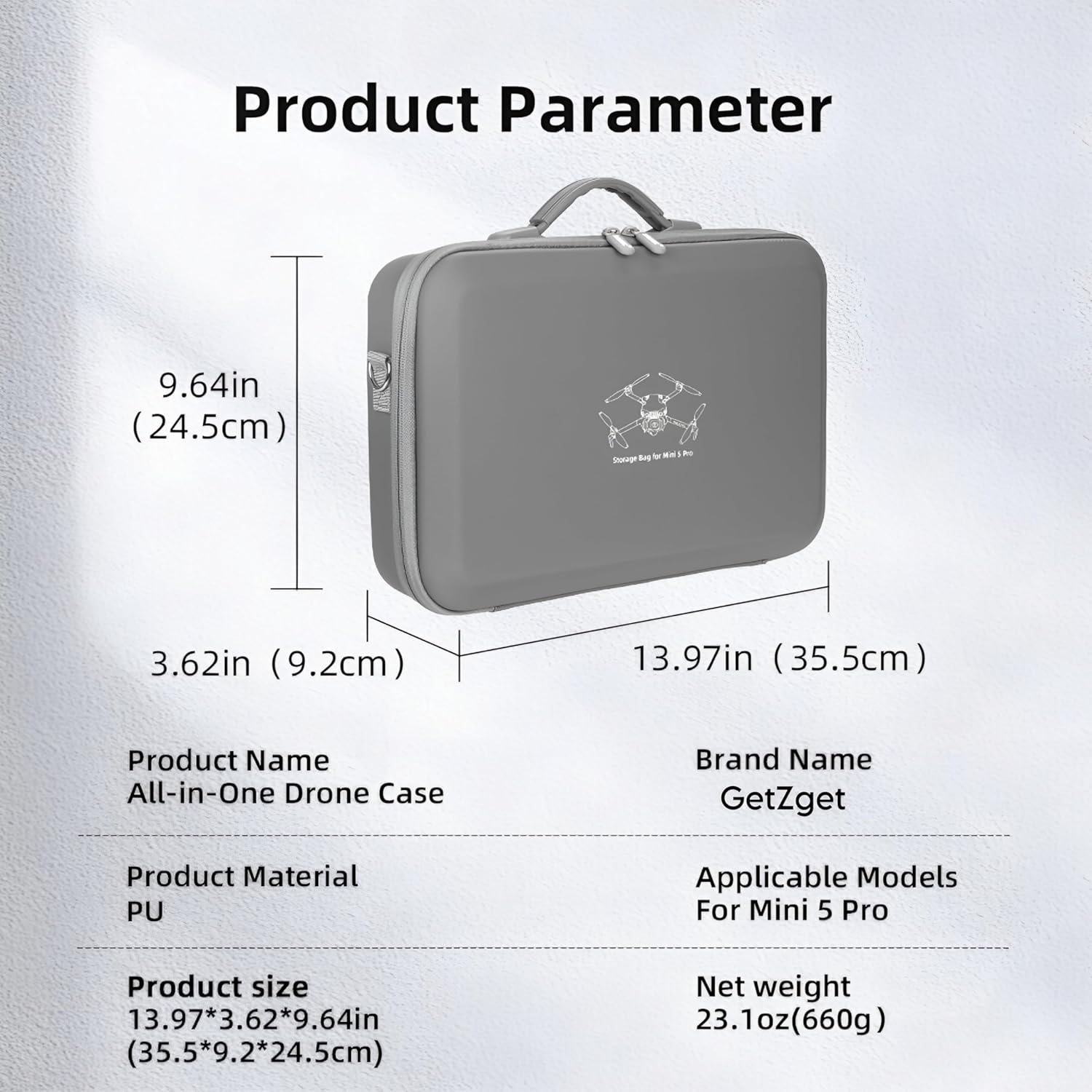  DJI Mini 5 Pro Combo & Accessories Compact Travel Protection Carrying Case Bag