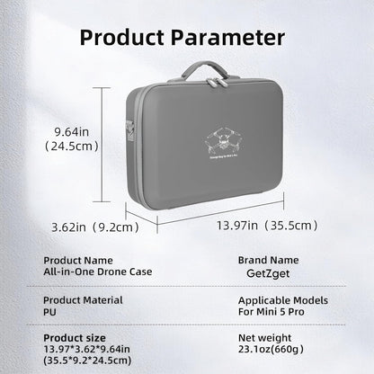  DJI Mini 5 Pro Combo & Accessories Compact Travel Protection Carrying Case Bag