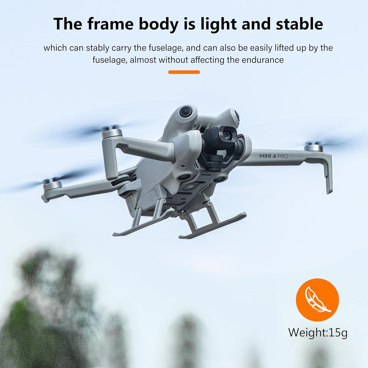 Foldable Extended Landing Gear Legs for DJI Mini 4 Pro (view 4)