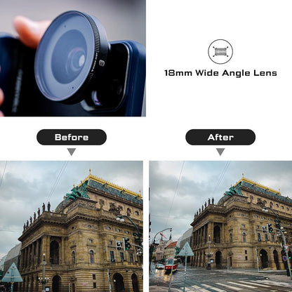 Freewell 18mm Wide Angle Lens Compatible with Freewell Sherpa & Galaxy Series Cases - Unparalleled Optics and Versatility