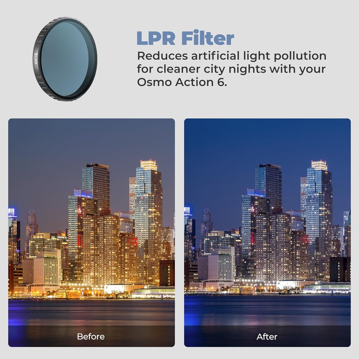 Freewell LPR Light Pollution Reduction Filter for DJl Osmo Action 6