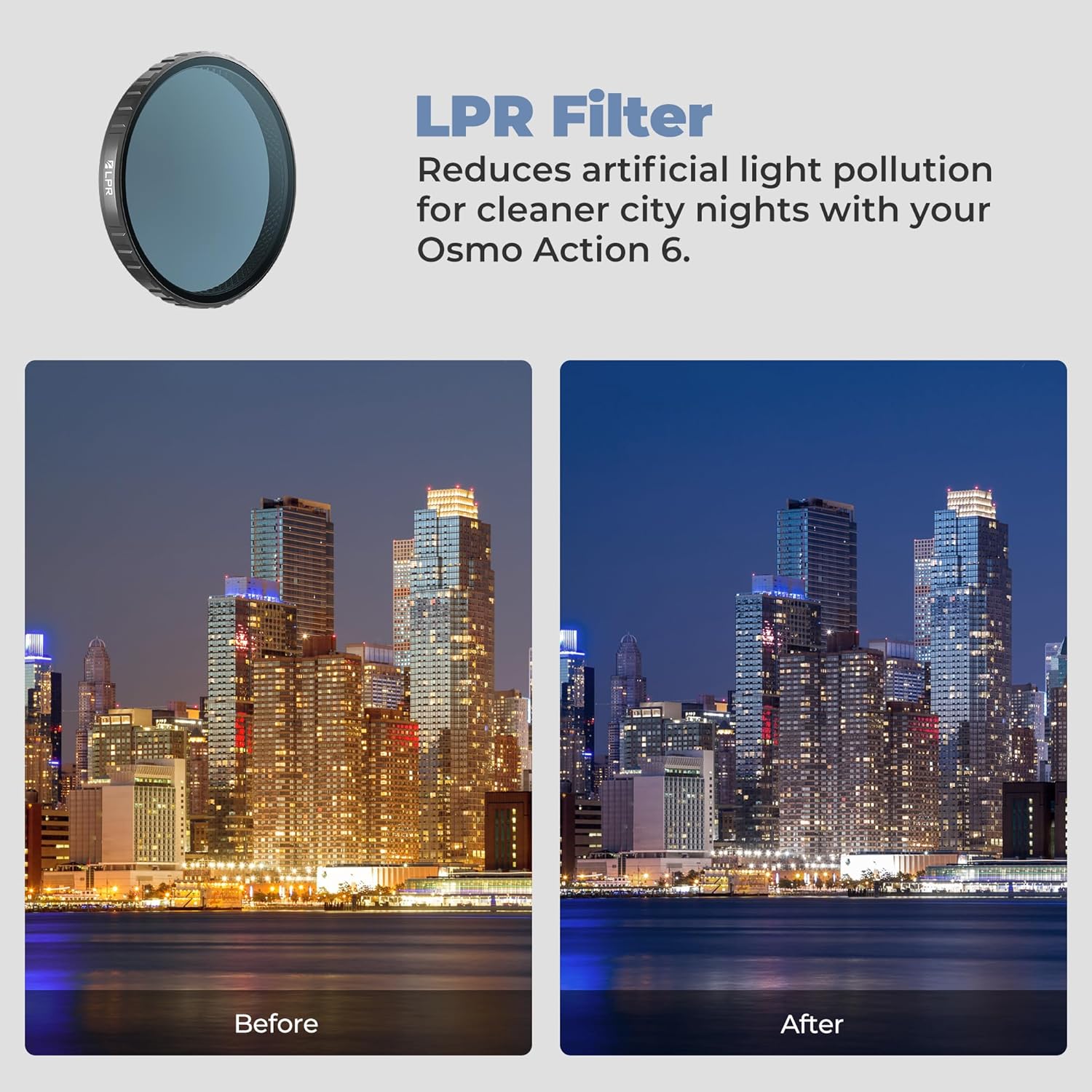 Freewell LPR Light Pollution Reduction Filter for DJl Osmo Action 6