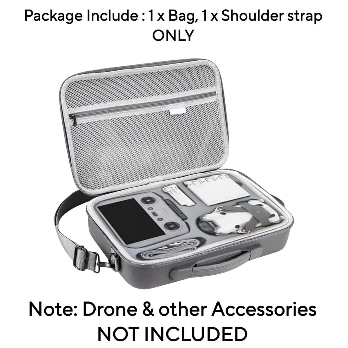 Compact PU Carrying Case for DJI Mini 4 Pro (Hand Bag) (view 2)