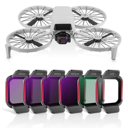 Dji Flip & Dji Lito X1 Drone Filter ND16/ND32/ND64/ND128/CPL/UV Drone Lens Filters Set, (6 Pack)