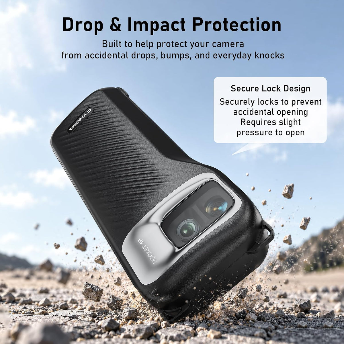 Cynova Dji Osmo Pocket 4P Case, Premium All-in-One Protective Storage
