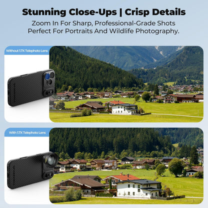 Freewell 1.7X Telephoto Lens for iPhone & Samsung – 17mm Threaded