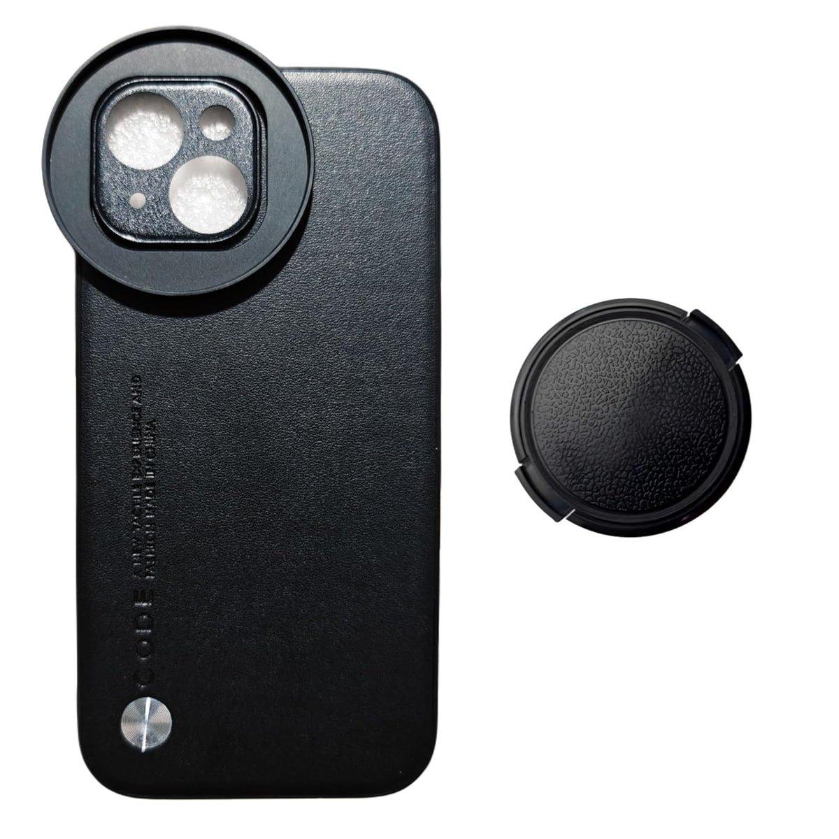 52mm Filter Phone Case for iPhone 15 (Aluminium Slot, Black)