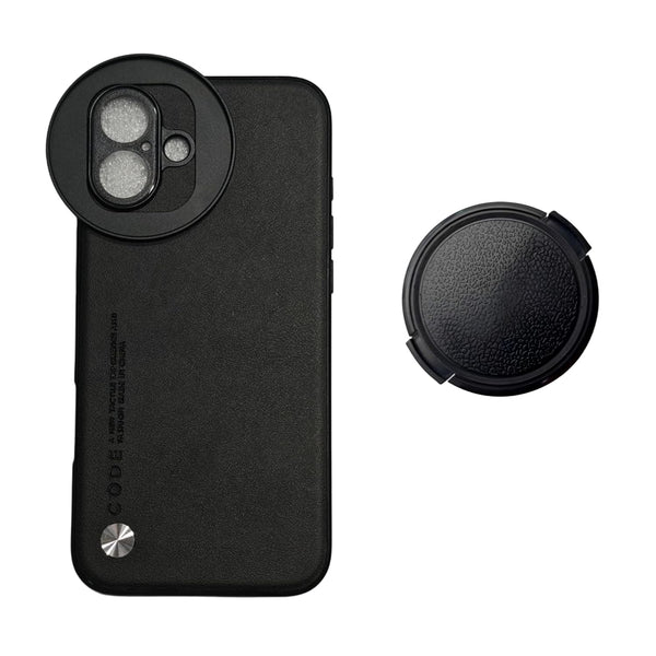 58mm Filter Phone Case for iPhone 16 (Black, Filter Not Included)