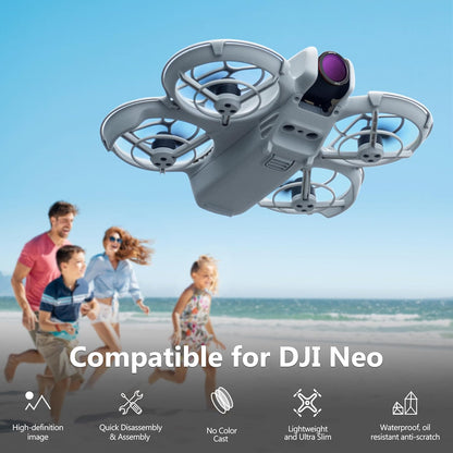 Magnetic ND & CPL Filters Set for DJI Neo (4 Pack) ND8 ND16 ND32 CPL Filters