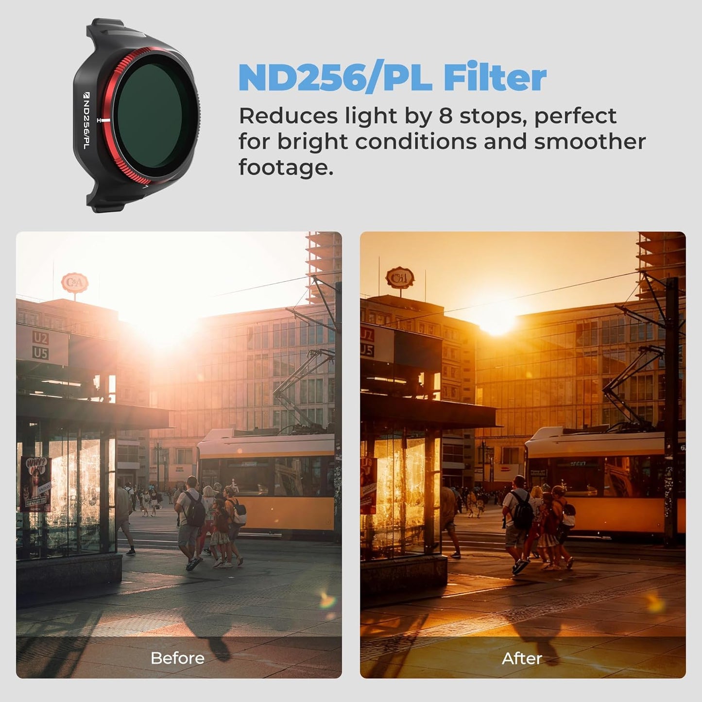 Freewell Bright Day 6-Pack ND/PL Filters for DJI Mini 5 Pro (ND8/PL, ND16/PL, ND32/PL, ND64/PL, ND128/PL & ND256/PL)