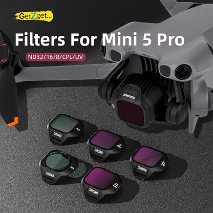  DJI Mini 5 Pro Nd Filters 4 in 1 Set CPL/ND 8/16/ 32 Lens Filter Accessories