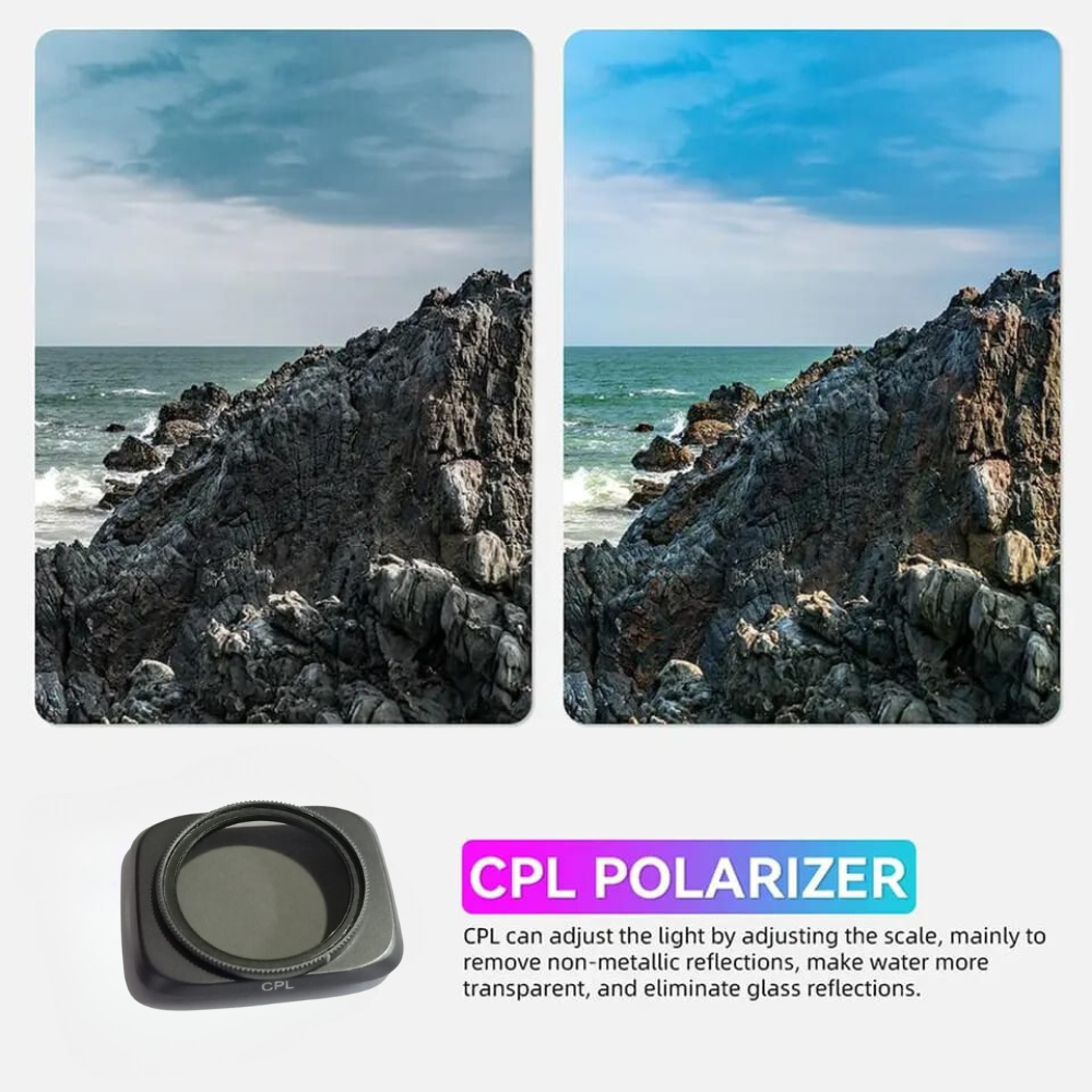 Gimbal Camera Lens Filters for DJI Air 2S (UV, CPL) (view 7)