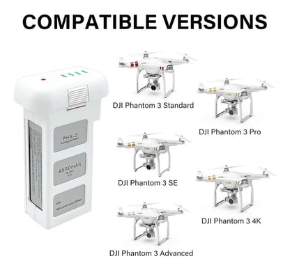 Compatible battery for DJI Phantom 3 Li-Polymer battery 15.2V, 4480mAh, 68W Replacement Battery