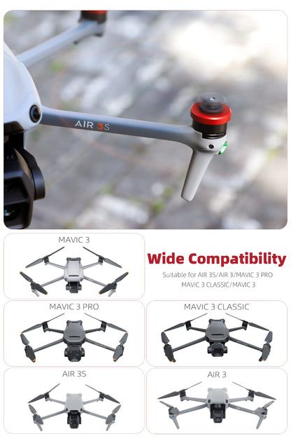 GetZget® Sunnylife Motor Protective Cover For DJI Air 3 / Air 3S / Mavic 3 Accessories Dustproof & Shock-Resistant Motor Guard (Red) (Set of 4)