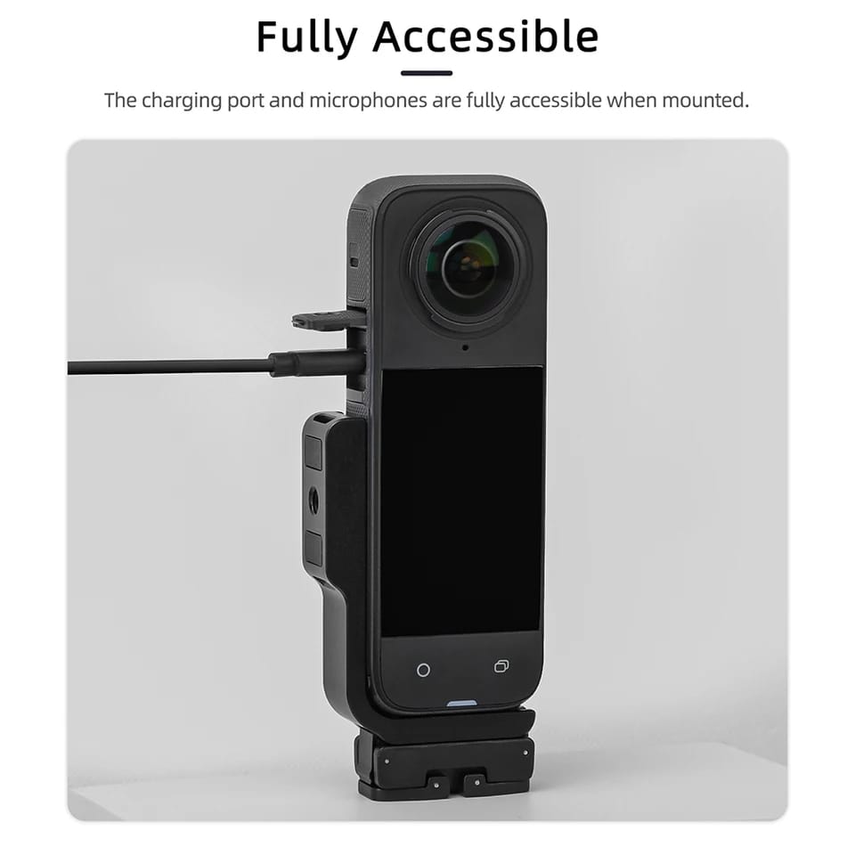 GetZget®Universal Vertical & Horizontal Mount for Insta360 X4 – Dual-Angle Tripod Magnetic Adapter Bracket for Insta360 X4 Action Camera – 1/4" Screw Compatible, Durable Aluminum Alloy