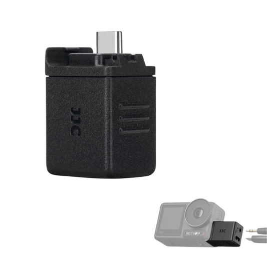 JJC 3.5mm USB-C Microphone Adapter Compatible with DJI Osmo Action 4 / Action 5 Pro – External Mic Audio Adapter Dongle – Type-C to 3.5mm Mic Input Converter Accessories