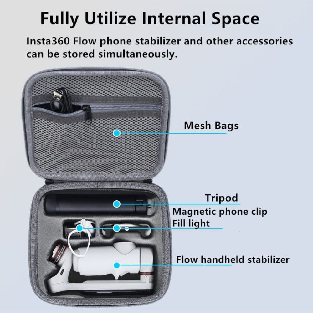 Protective Travel Carrying Case for Insta360 Flow Mobile Gimbal (view 5)