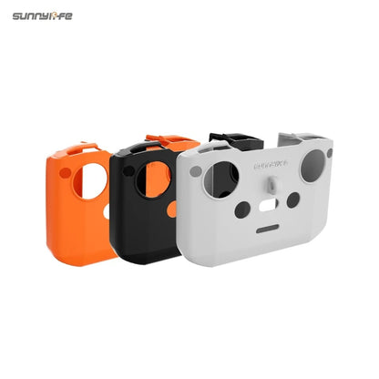 Sunnylife Silicone Protective Cover with Lanyard Strap Remote Controller Protector for Flip /Neo/Neo2/ Mini 2/3/3Pro/Mavic Air 2/2s,Mavic 3 Accessories (Grey)